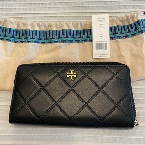Tory Burch Georgia Zip Continental Wallet Black